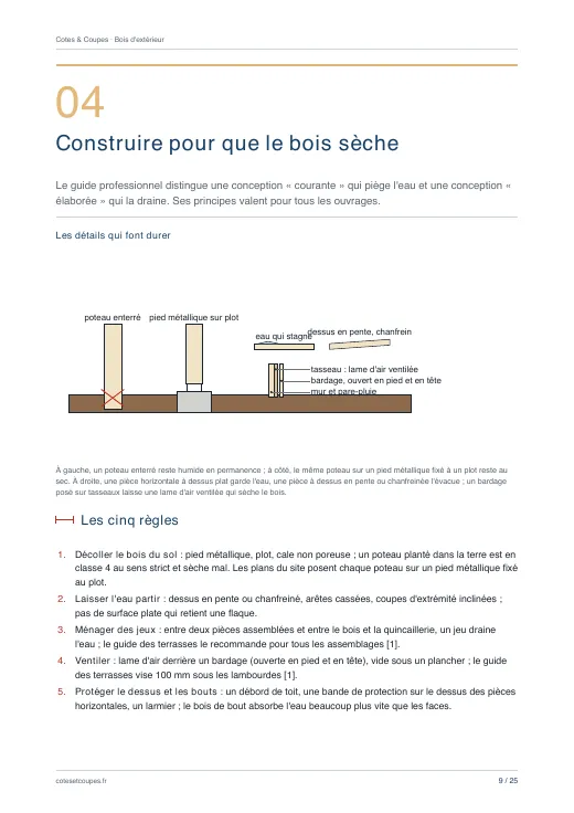 Page 9 du guide « Bois d'extérieur : choisir, protéger, assembler, entretenir »