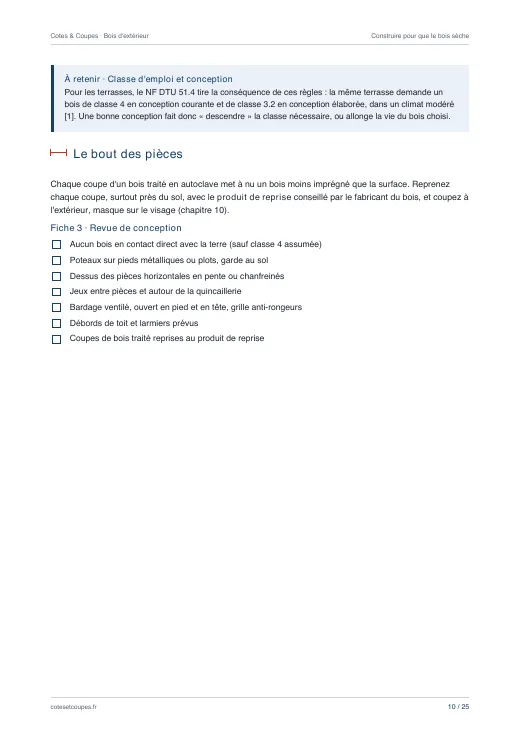 Page 10 du guide « Bois d'extérieur : choisir, protéger, assembler, entretenir »